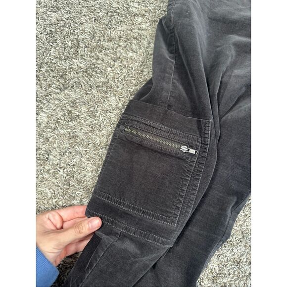 eileen fisher womens 14 corduroy skinny pant zipper pockets cargo utility brown - Picture 12 of 14